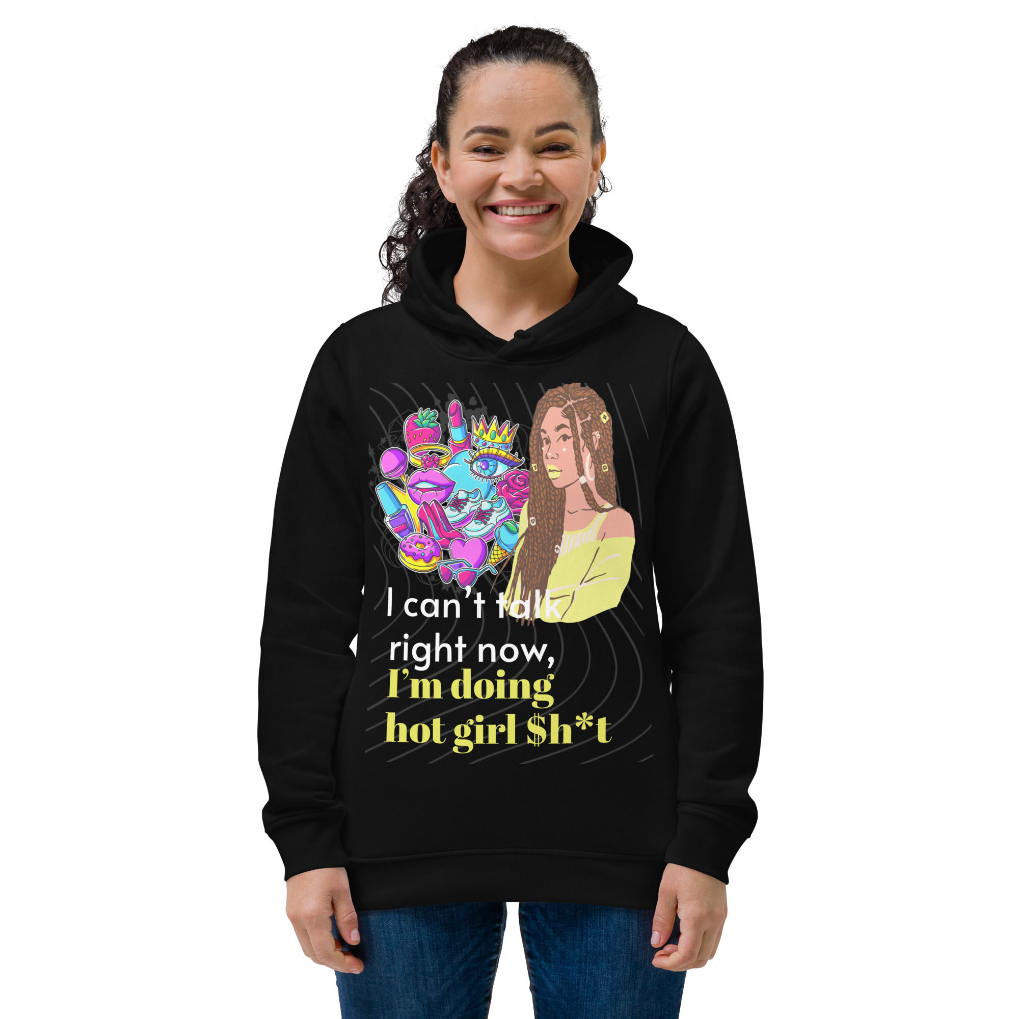 I Can't Talk, Hot Girl | Women's fitted hoodie