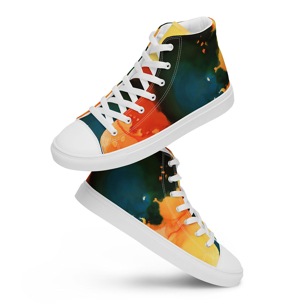 Miniaturbild: The Tye Dye Effect | Women’s high top canvas shoes
