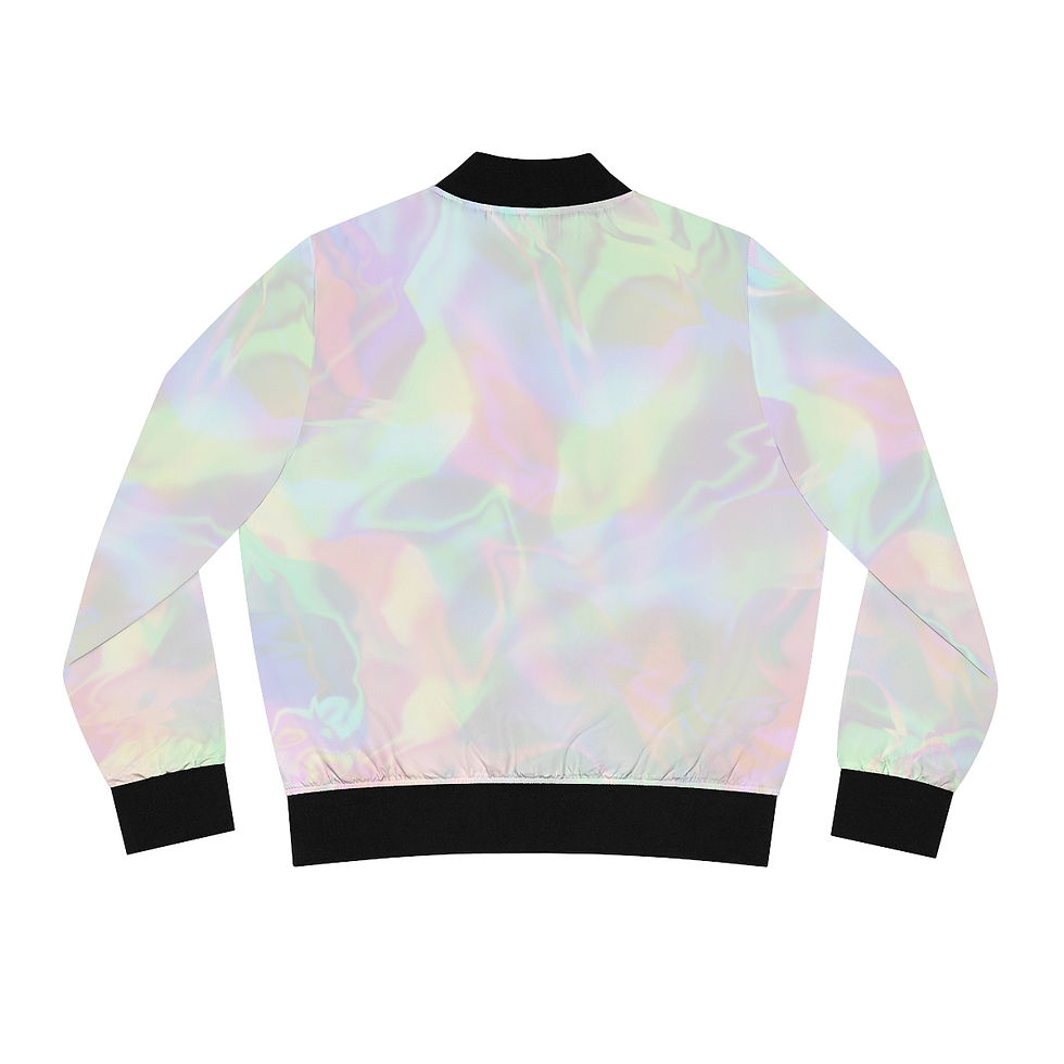 Thumbnail: Holographic Foil Women's Bomber Jacket (AOP)