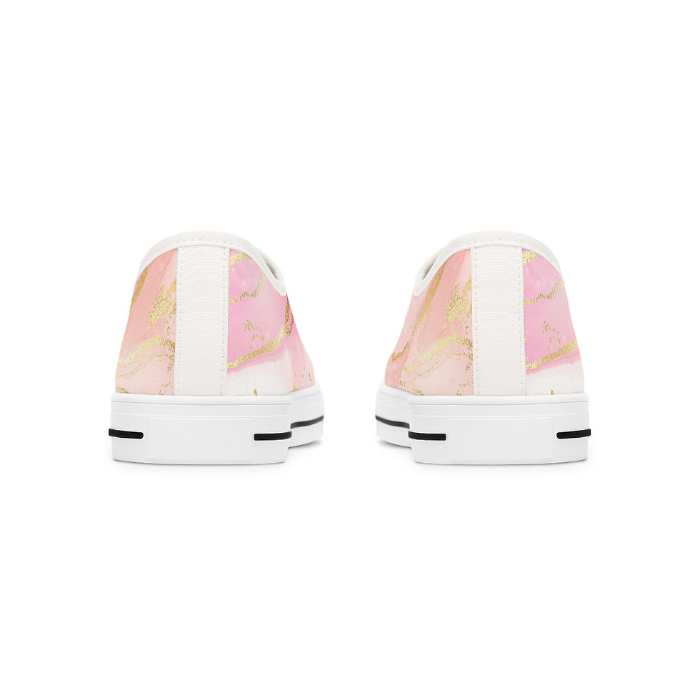 Thumbnail: Pink Marbled Women's Low Top Sneakers
