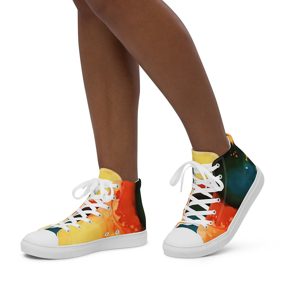 Miniaturbild: The Tye Dye Effect | Women’s high top canvas shoes