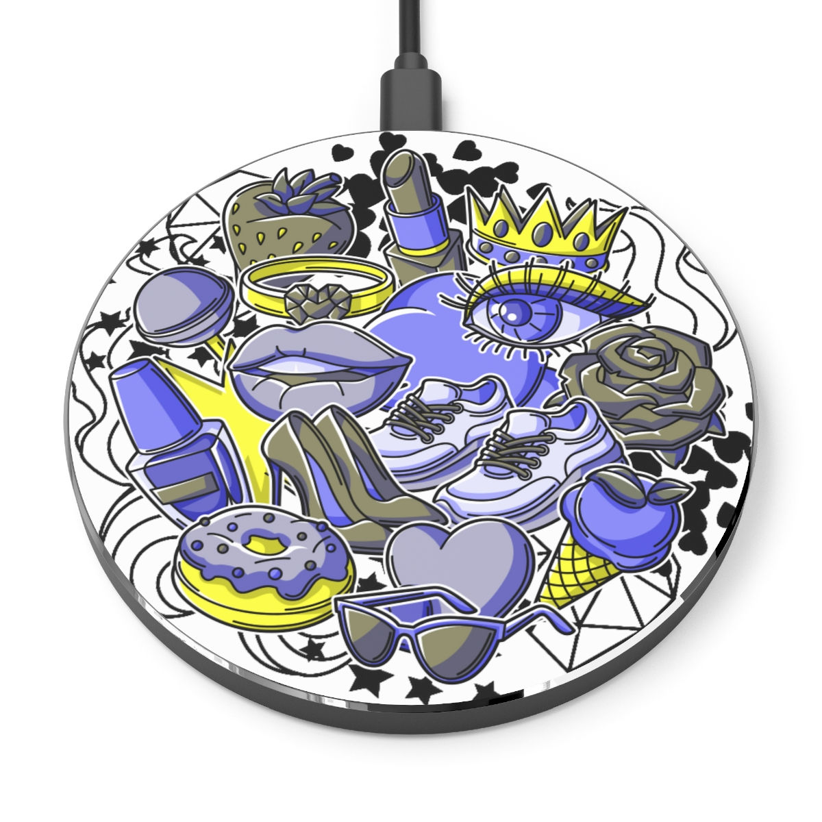 A Burst of Girly in Blue Wireless Charger