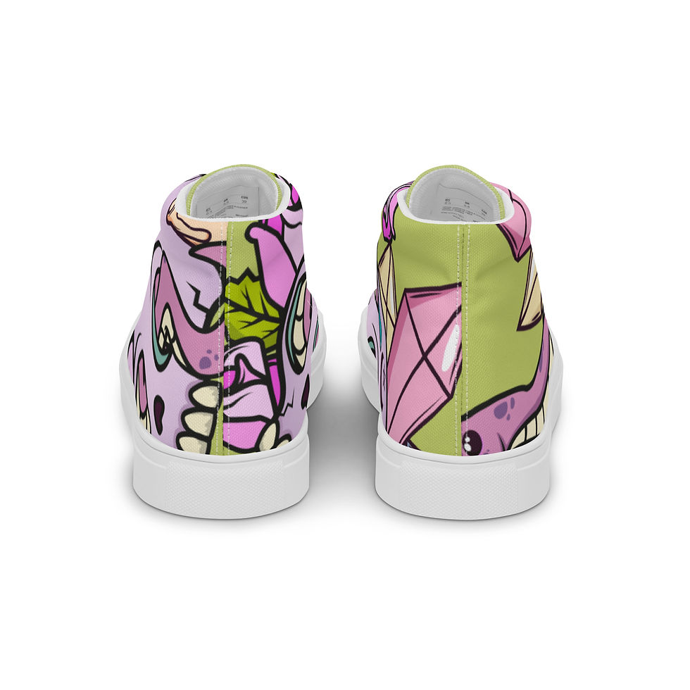 Miniaturbild: Lightly Skulled Women’s high top canvas shoes