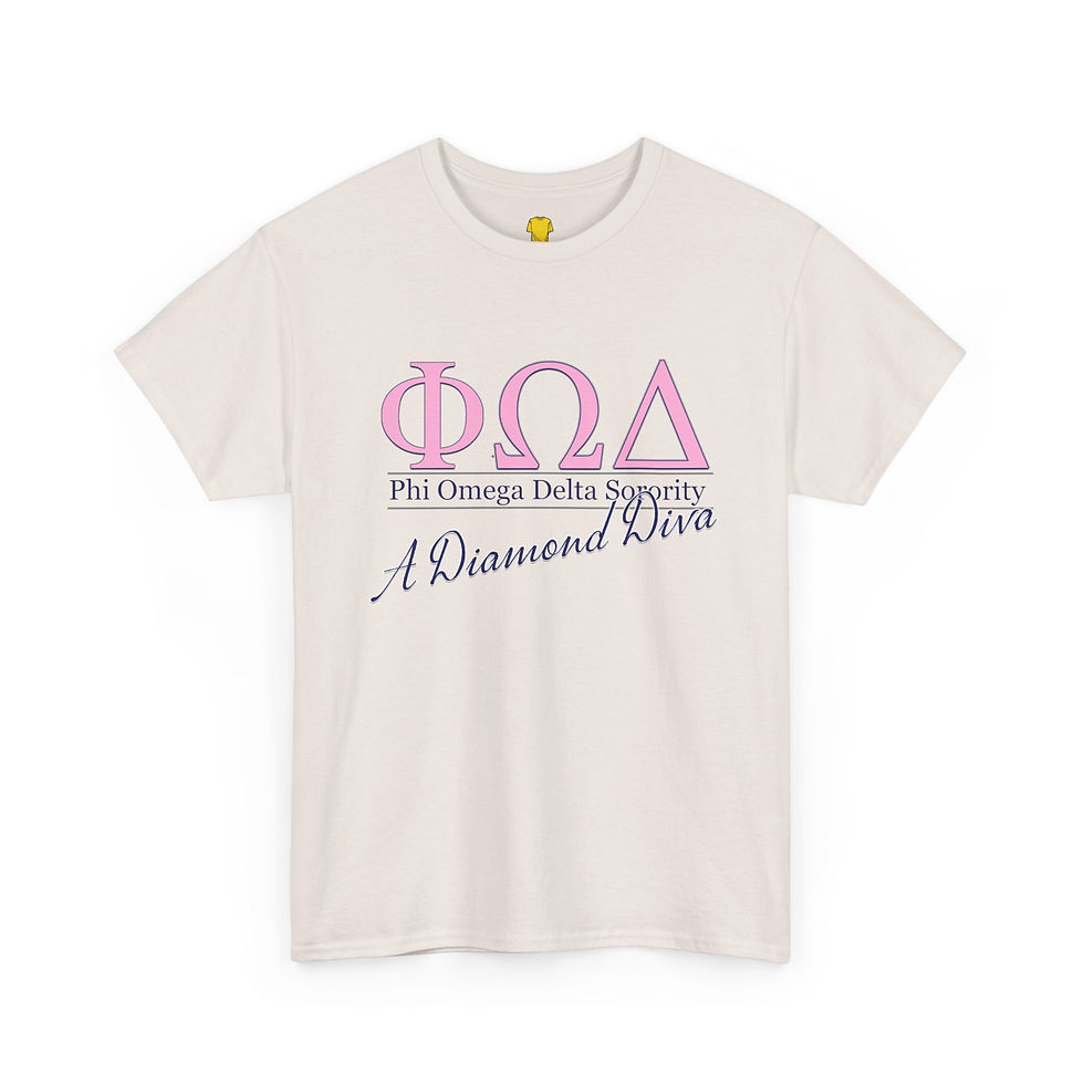 Thumbnail: Phi Omega Delta Sorority Unisex Heavy Cotton Tee