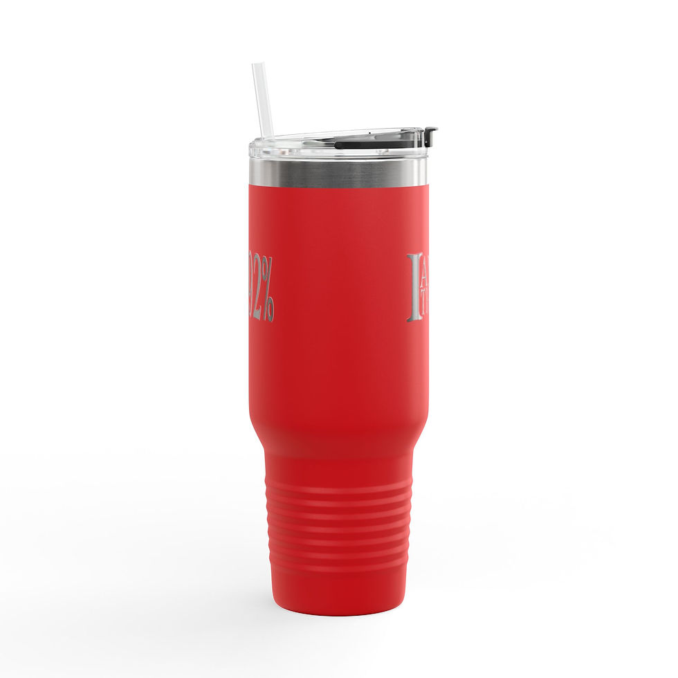 Thumbnail: Insulated Travel Mug - "I Am The 92%" - 40oz Coffee Cup