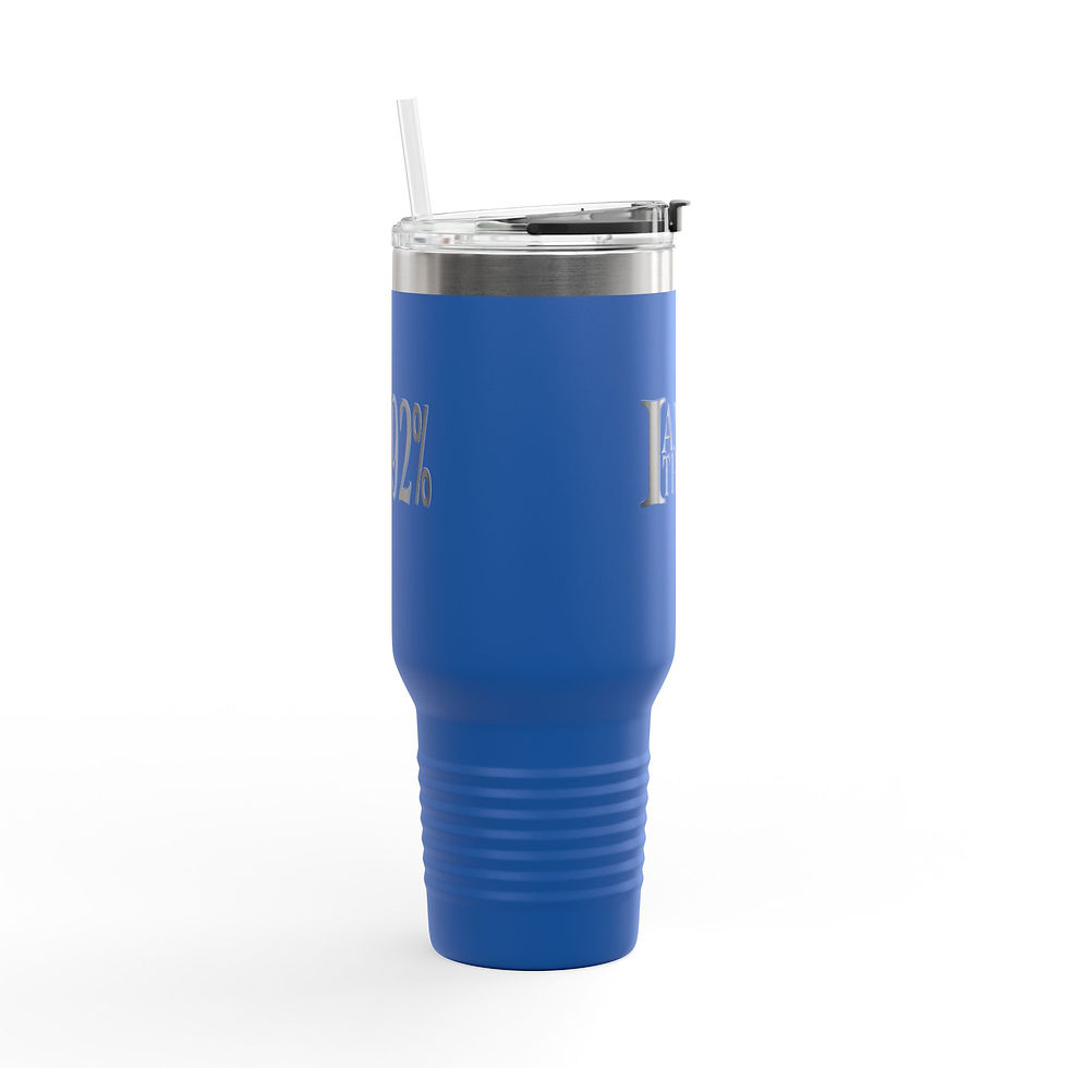 Thumbnail: Insulated Travel Mug - "I Am The 92%" - 40oz Coffee Cup