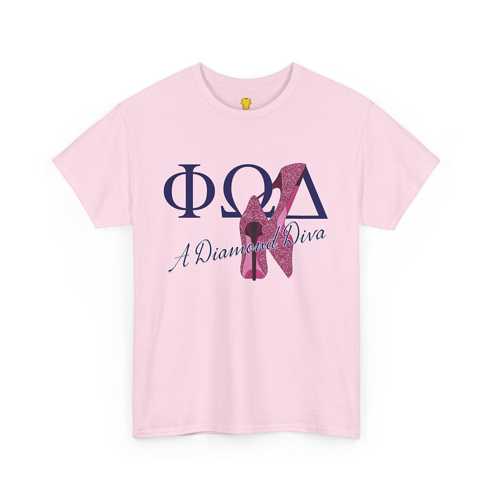 Thumbnail: Phi Omega Delta Sorority Unisex Heavy Cotton Tee - high heel