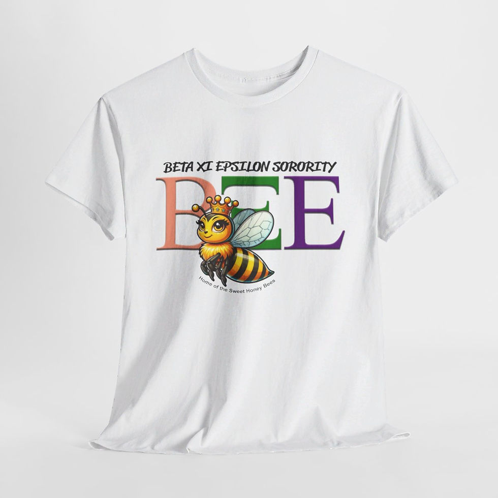Thumbnail: Beta Xi Epsilon honey bees Unisex Heavy Cotton Tee