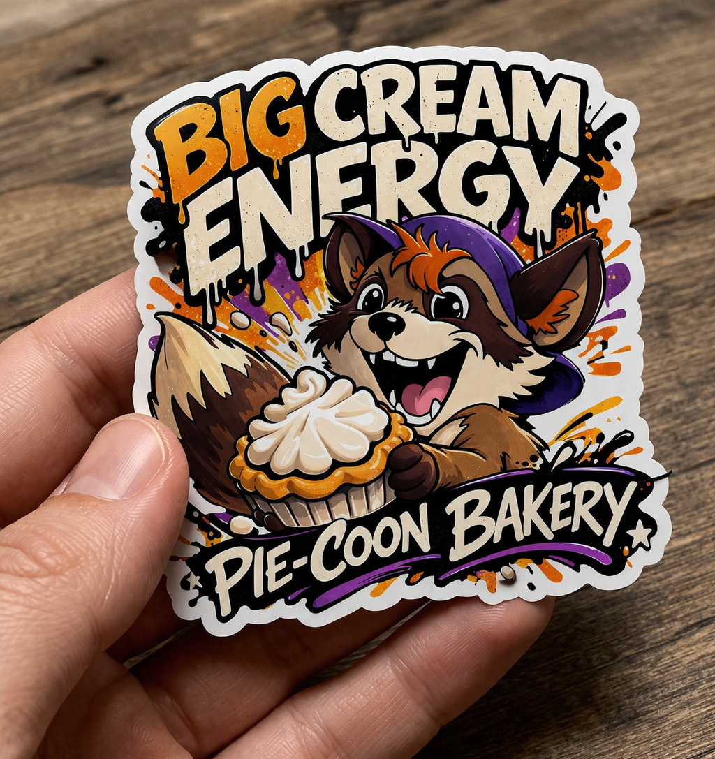 Big Cream Energy Sticker - 3.81” x 4”