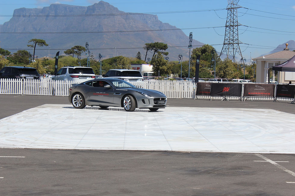 Jaguar F-Type on skid pan