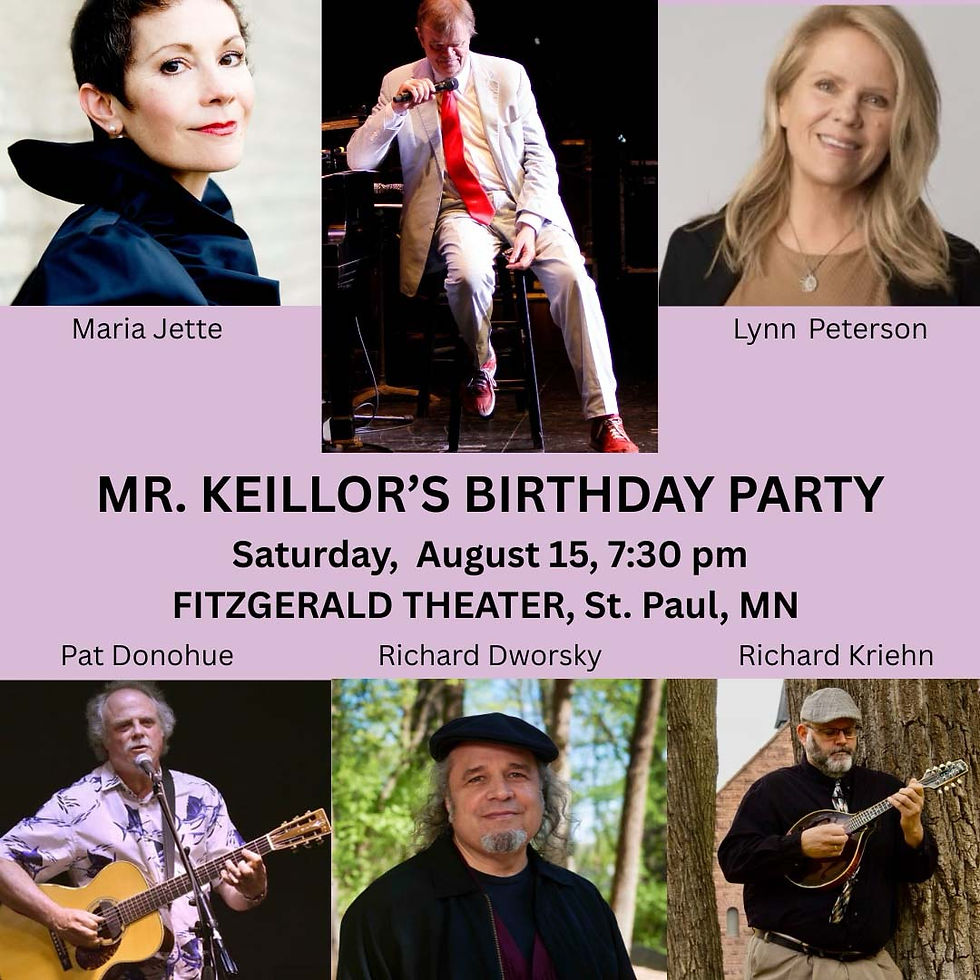Lynn Featured as Part of Garrison Keillor's Birthday Show at the Fitzgerald