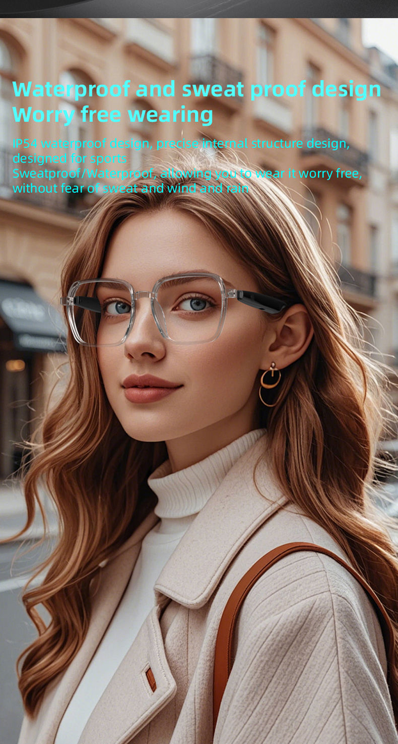 Thumbnail: SG22 Transparent Smart Glasses With Bluetooth 5.4 Open-Ear Audio, Voice Assistan