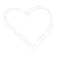 An outline of a white heart
