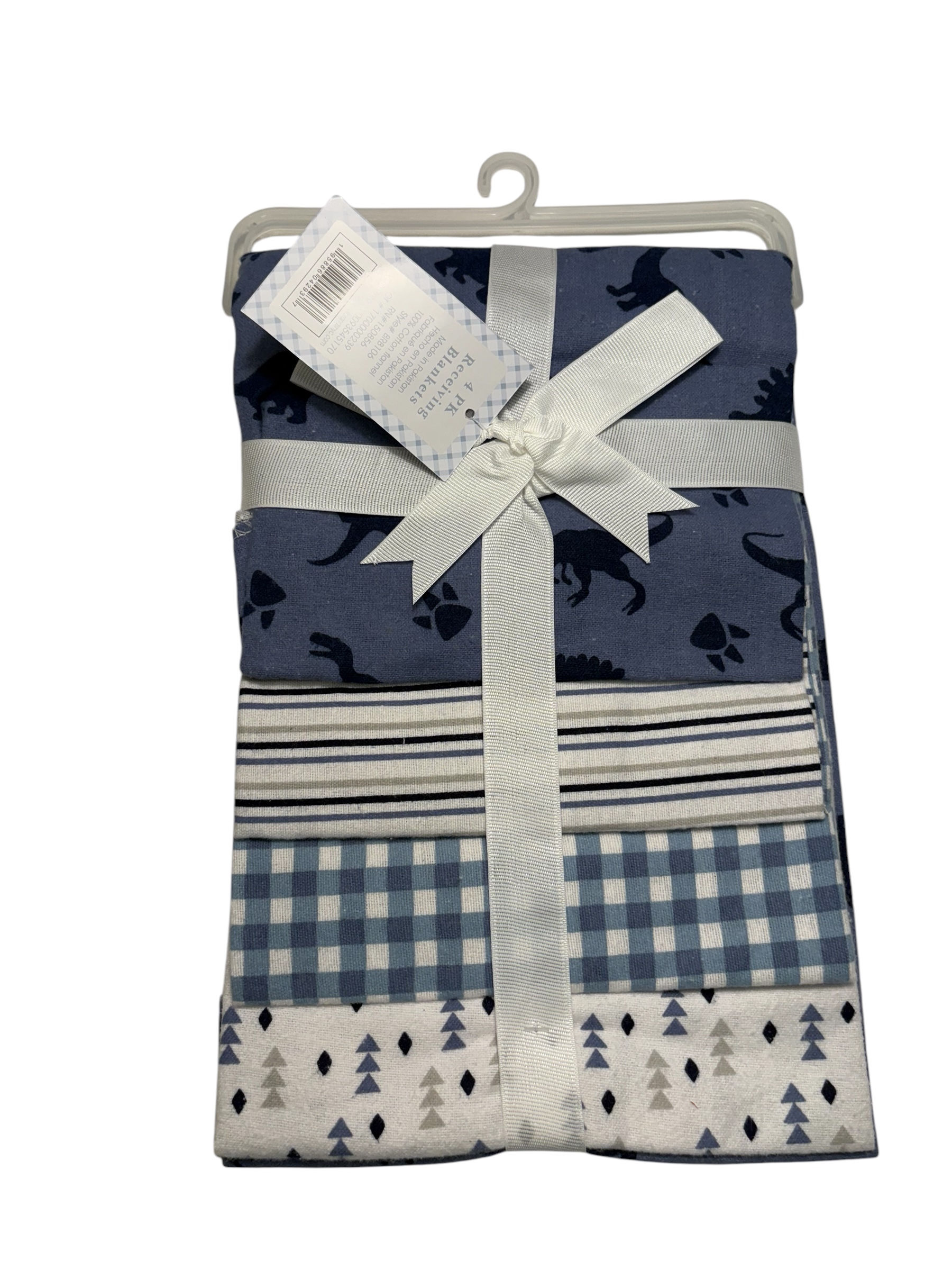 Blue Dinosaurs Receiving Blanket Set