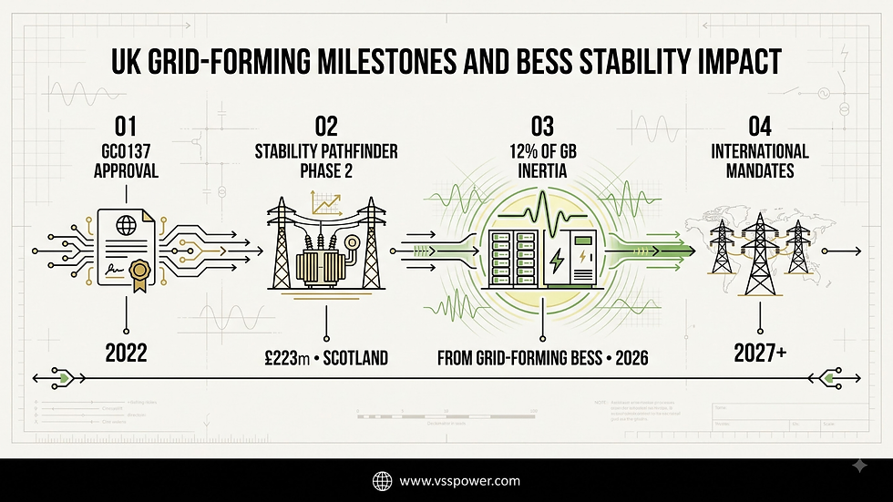 UK Grid-Forming Milestones and BESS Stability Impact
