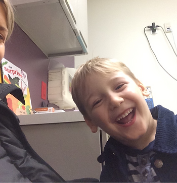 Carson Miller in Dr. Terence Sanger's Office in January 2016