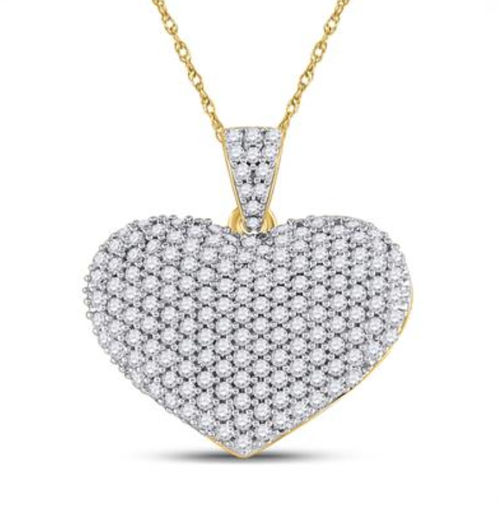 Thumbnail: 1.00 CTW Diamond Heart Pendant
