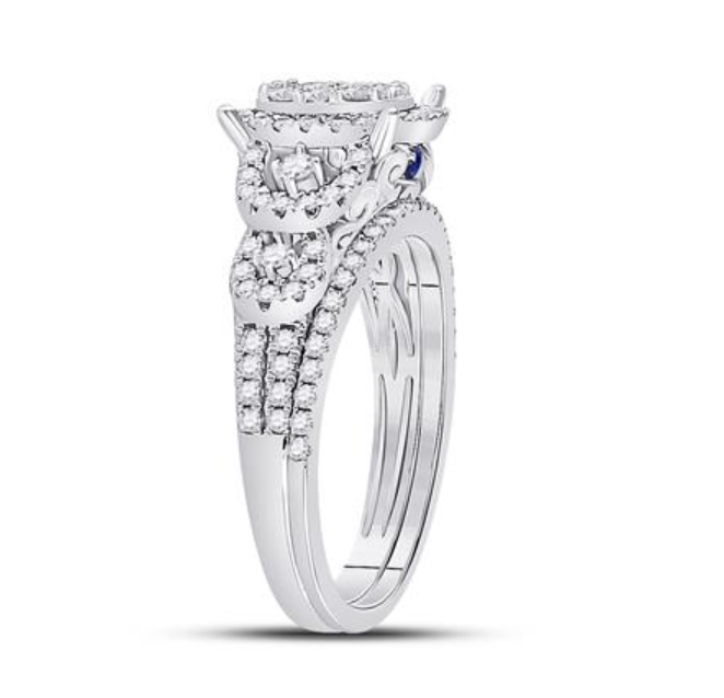 Thumbnail: 0.90 CTW Diamond Bridal Set