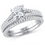 Thumbnail: 2.12 CTW (1.00 CTR) Diamond Tasha R Bridal Set
