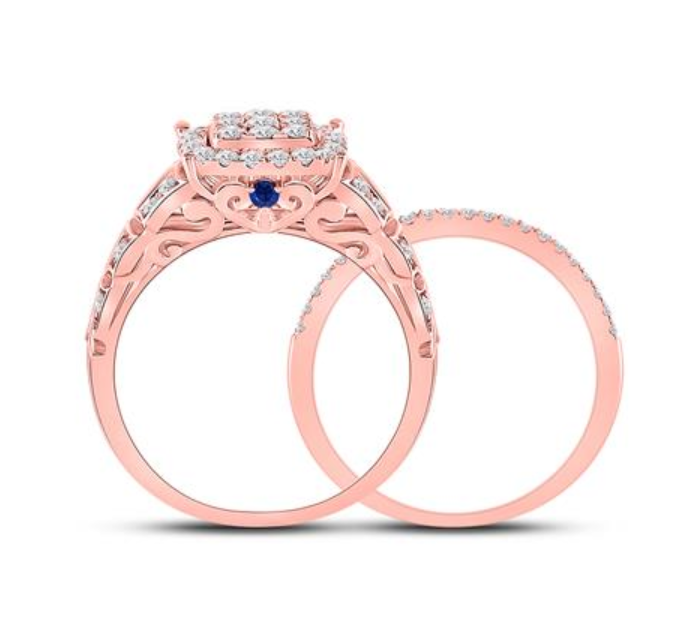 Thumbnail: 0.90 CTW Diamond Bridal Set