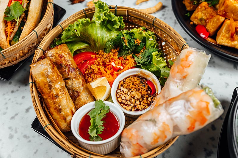 Arranged Food and Objects