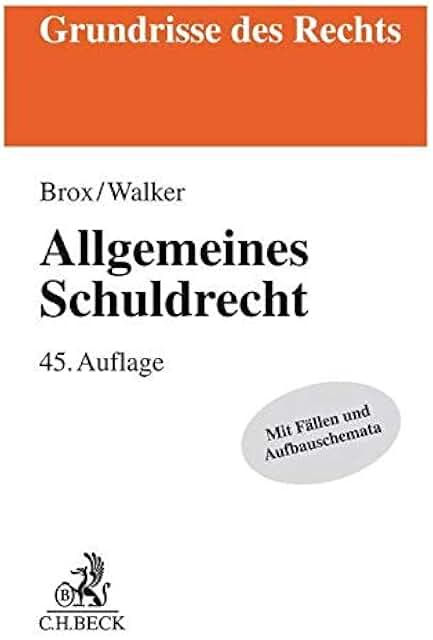 Allgemeines Schuldrecht. 45. Aufl.
