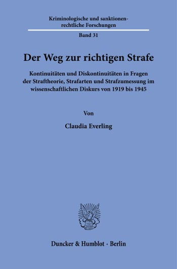 Der Weg zur richtigen Strafe: Kontinuitäten und Diskontinuitäten in …