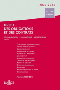 Droit des obligations et des contrats 2023-2024: Consolidations