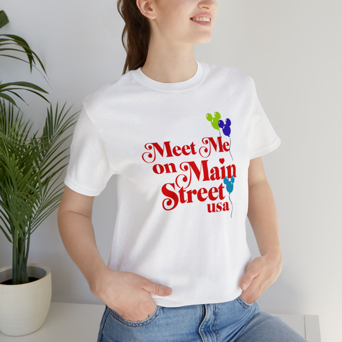 Meet Me On Main Street USA Unisex Jersey Short Sleeve Tee