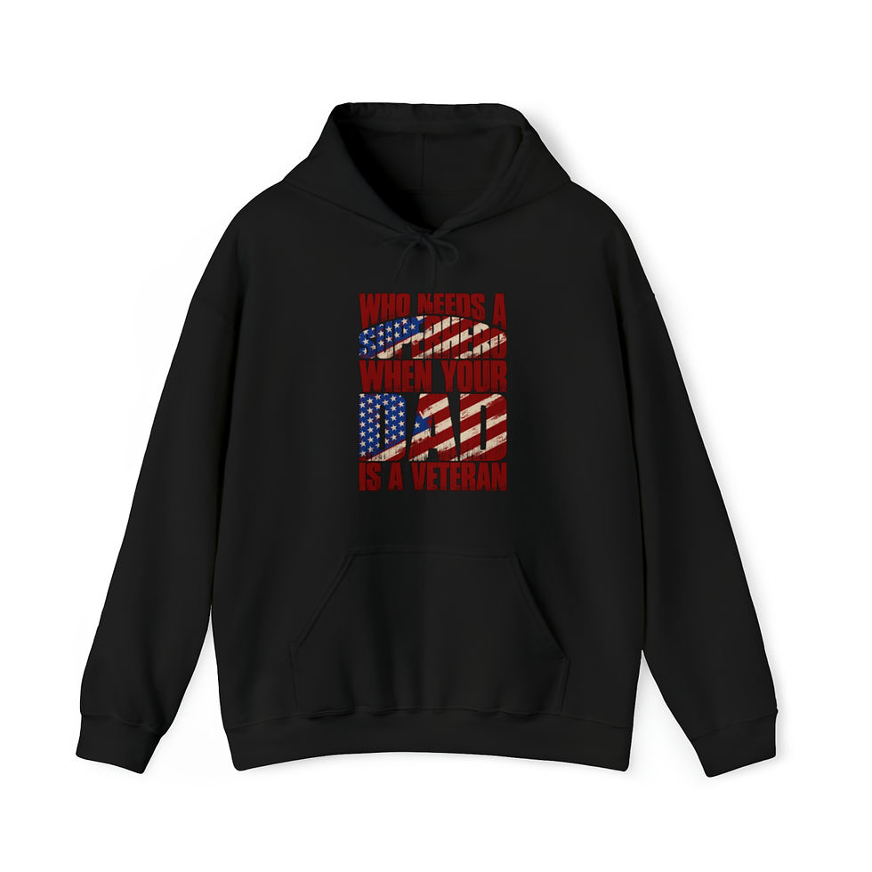 Thumbnail: Who needs a Superhero when your Dad is a Veteran Heavy Blend™ Hooded Sweatshirt