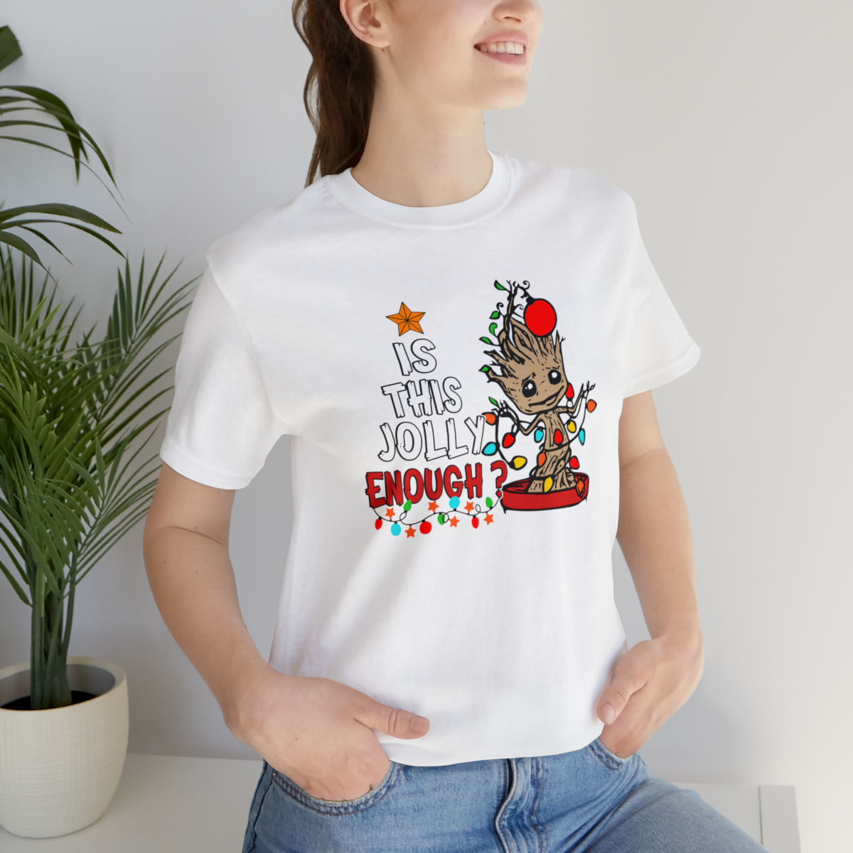 Groot Is This Jolly Enough? Christmas Unisex Jersey Short Sleeve T-shirt