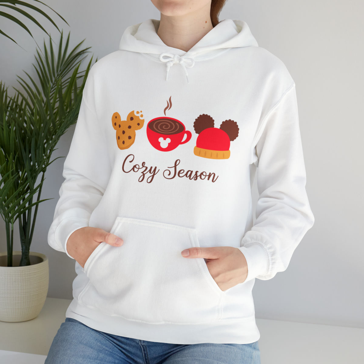 Mickey Head Cozy Season Unisex Heavy Blend™ Hooded Sweatshirt