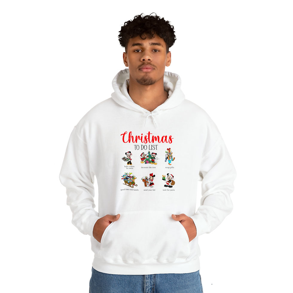 Thumbnail: Disney Christmas To Do List Unisex Heavy Blend™ Hooded Sweatshirt