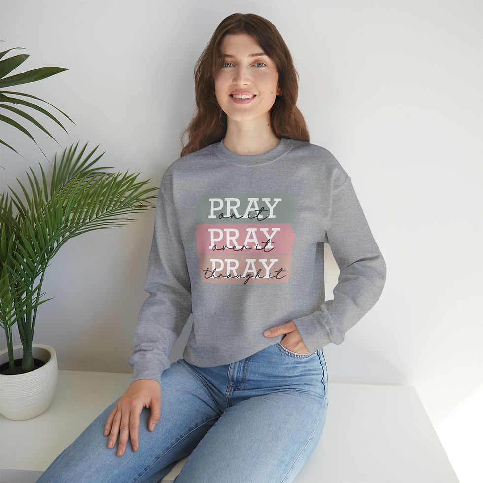 Thumbnail: Pray on it religious faith sweatshirt