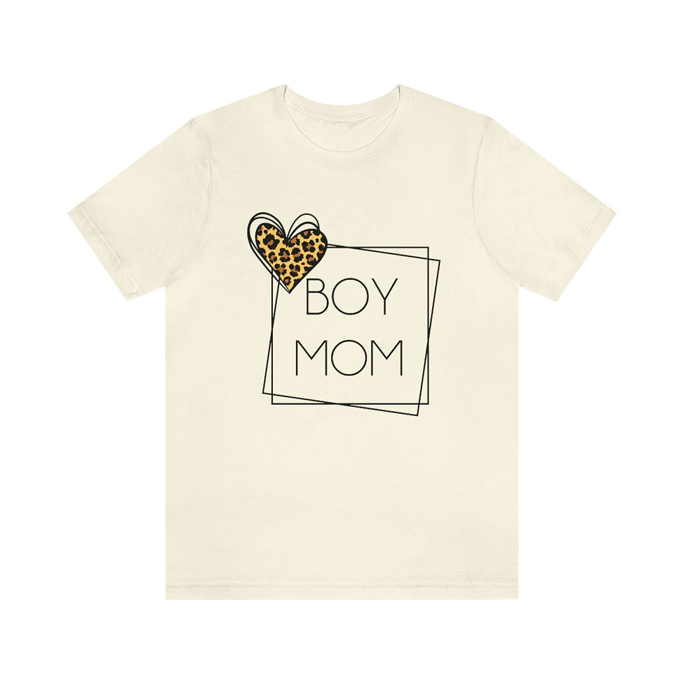 Thumbnail: Boy Mom-Cheetah Heart-Unisex Jersey-Short Sleeve-T-shirt