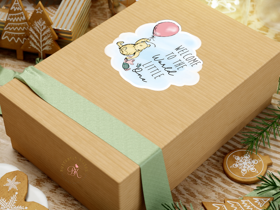 Thumbnail: Classic Pooh & Piglet Vinyl Sticker | Baby Shower  | Laptop & Water Bottle Decal