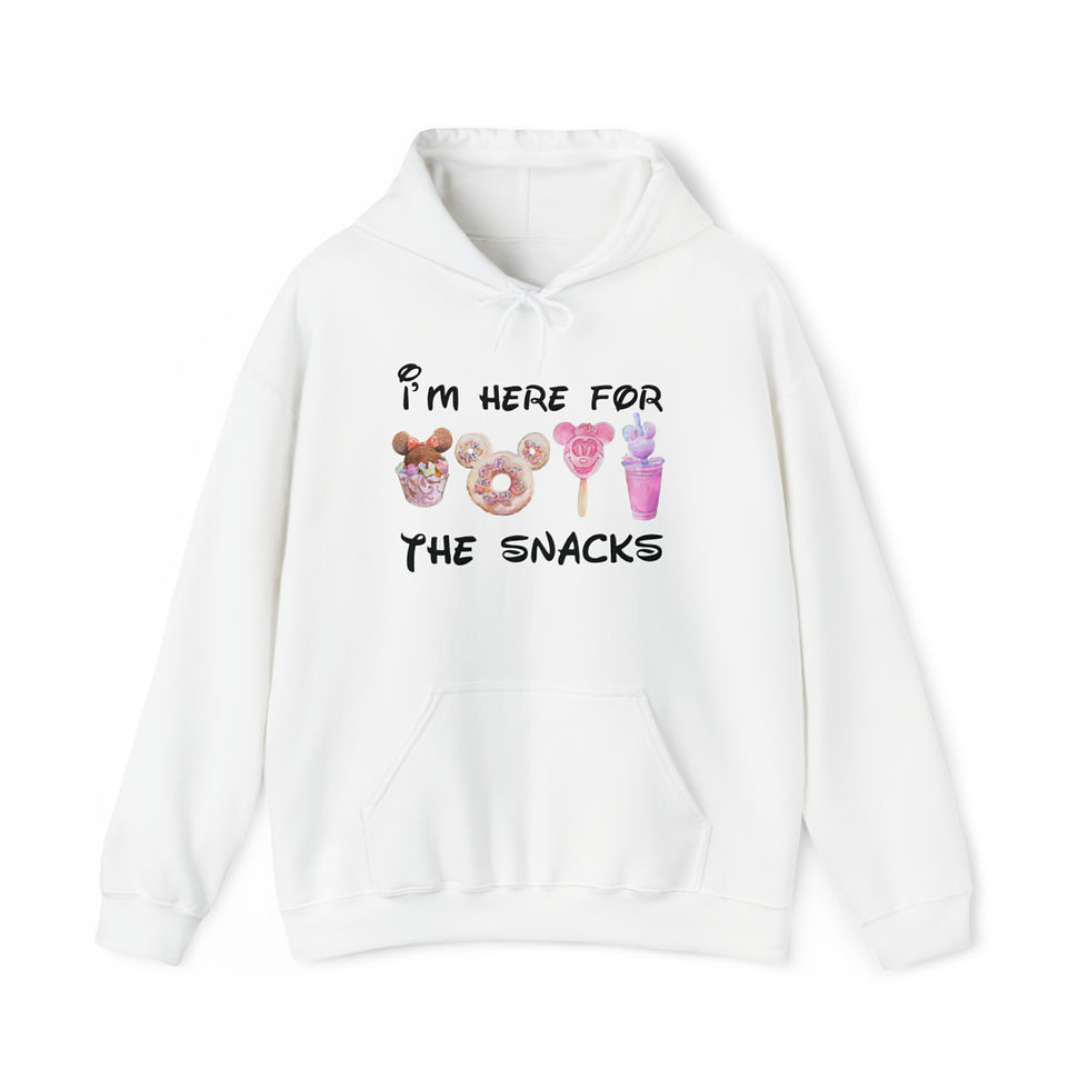 Thumbnail: I'm Here For The Snacks Unisex Heavy Blend™ Hooded Sweatshirt
