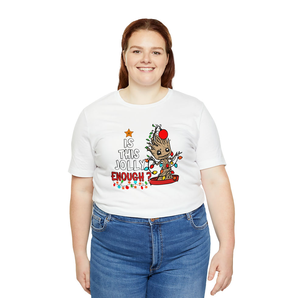 Thumbnail: Groot Is This Jolly Enough? Christmas Unisex Jersey Short Sleeve T-shirt