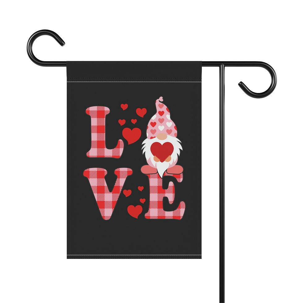 Thumbnail: Valentine's Gnome Love House & Garden Flag Banner