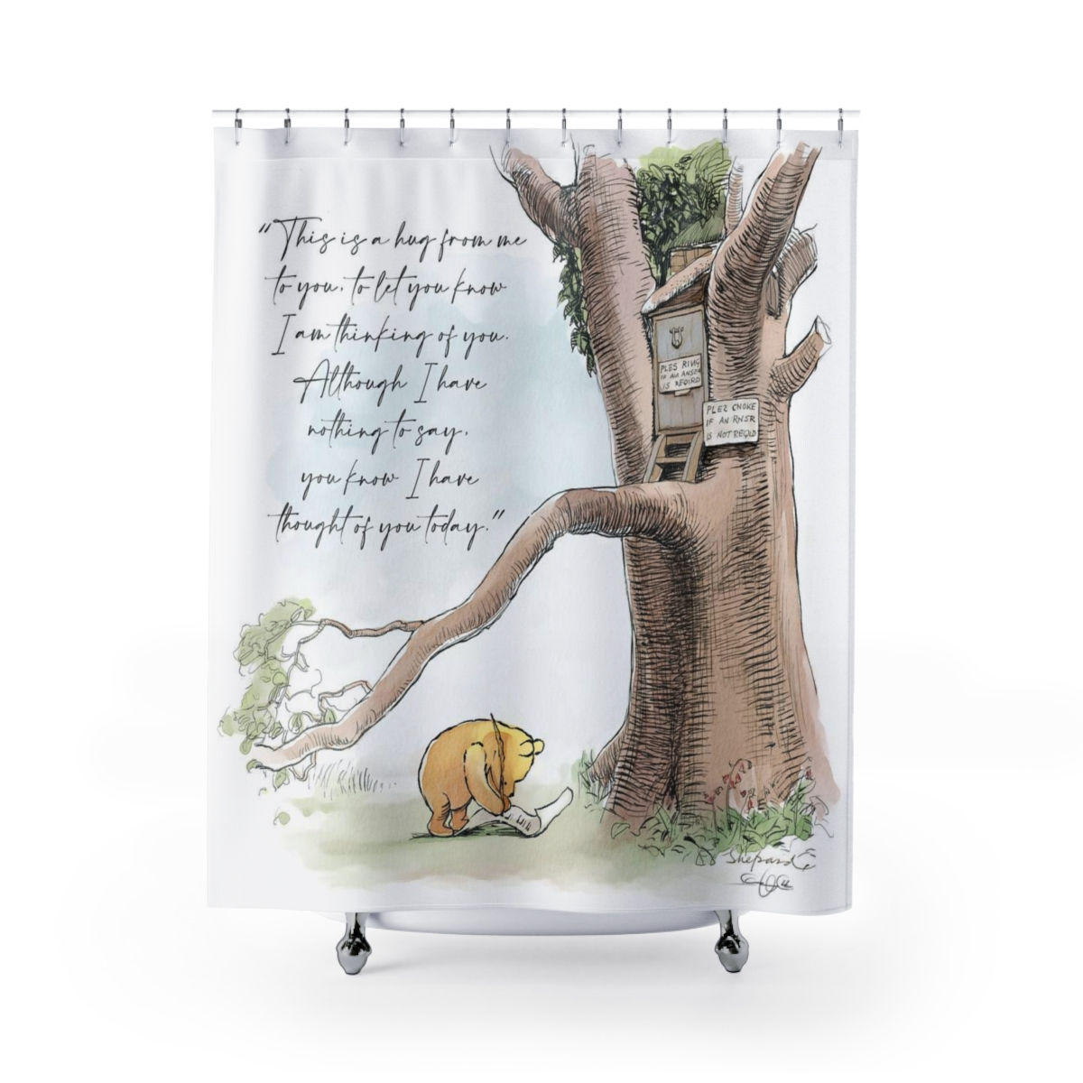 Classic Winnie the Pooh Shower Curtain-Bath-Shower-Home Decor