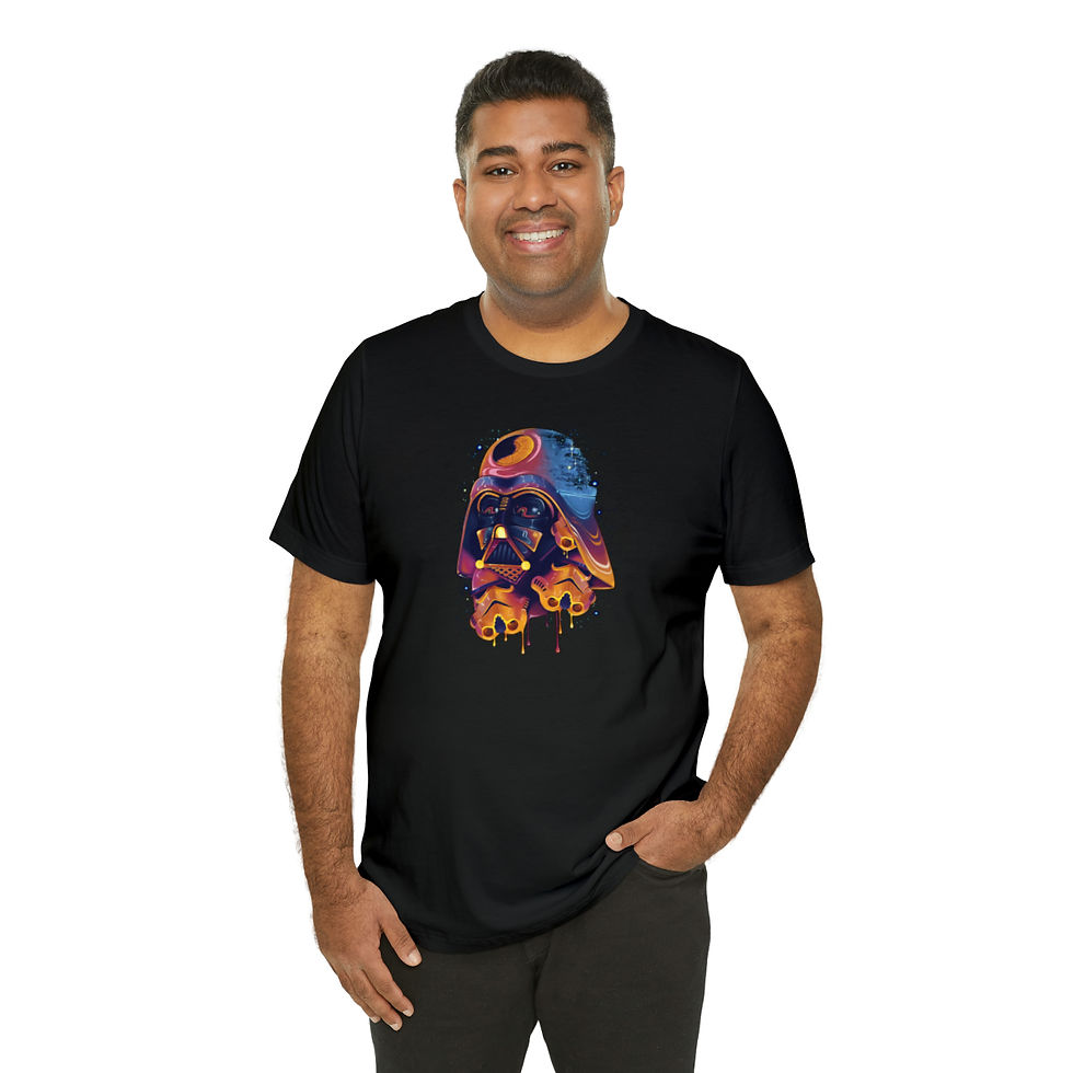 Thumbnail: Star Wars Darth Vader Storm Trooper Head Unisex Jersey Short Sleeve Tee