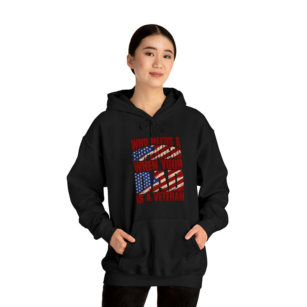 Thumbnail: Who needs a Superhero when your Dad is a Veteran Heavy Blend™ Hooded Sweatshirt