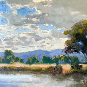 Summer clouds, 9x12, SOLD