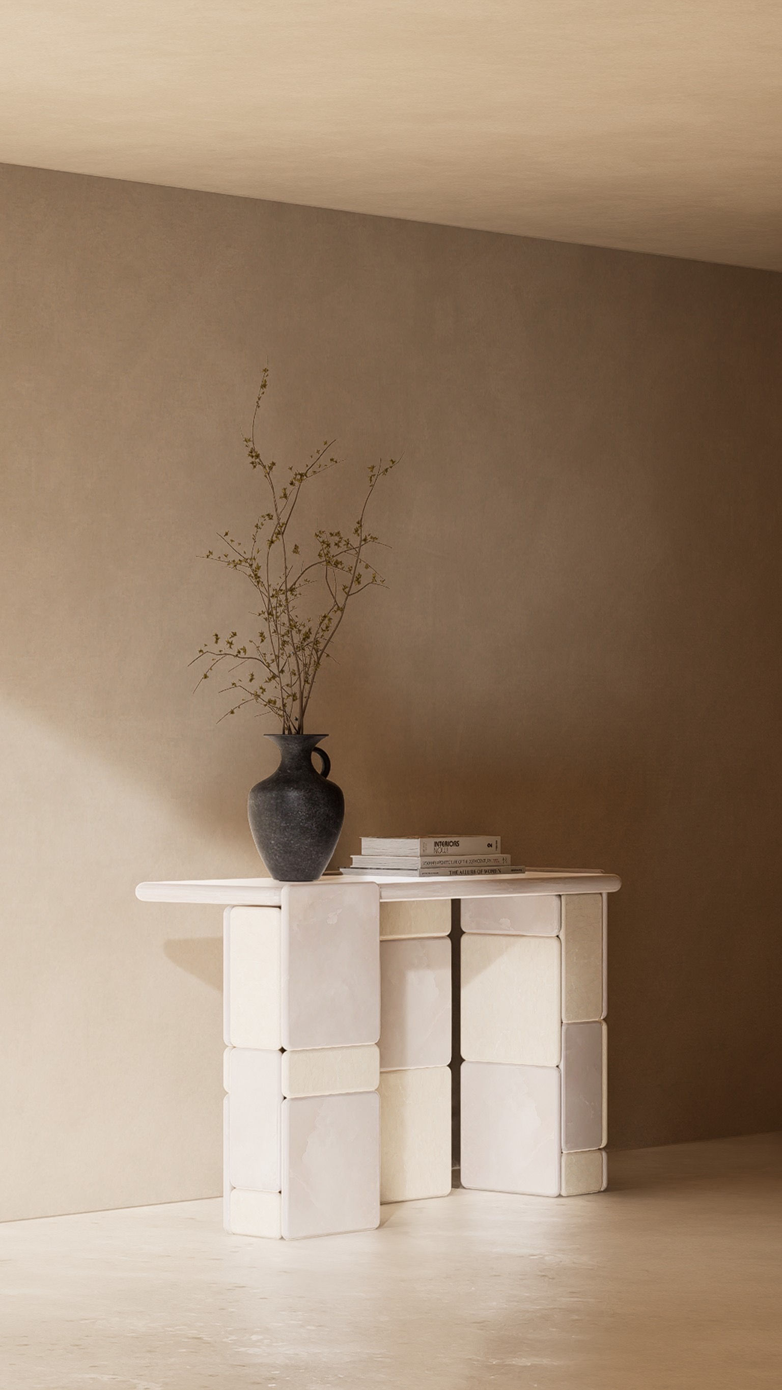Dreamy White Monne Console
