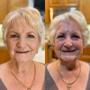 older woman before and after makeup