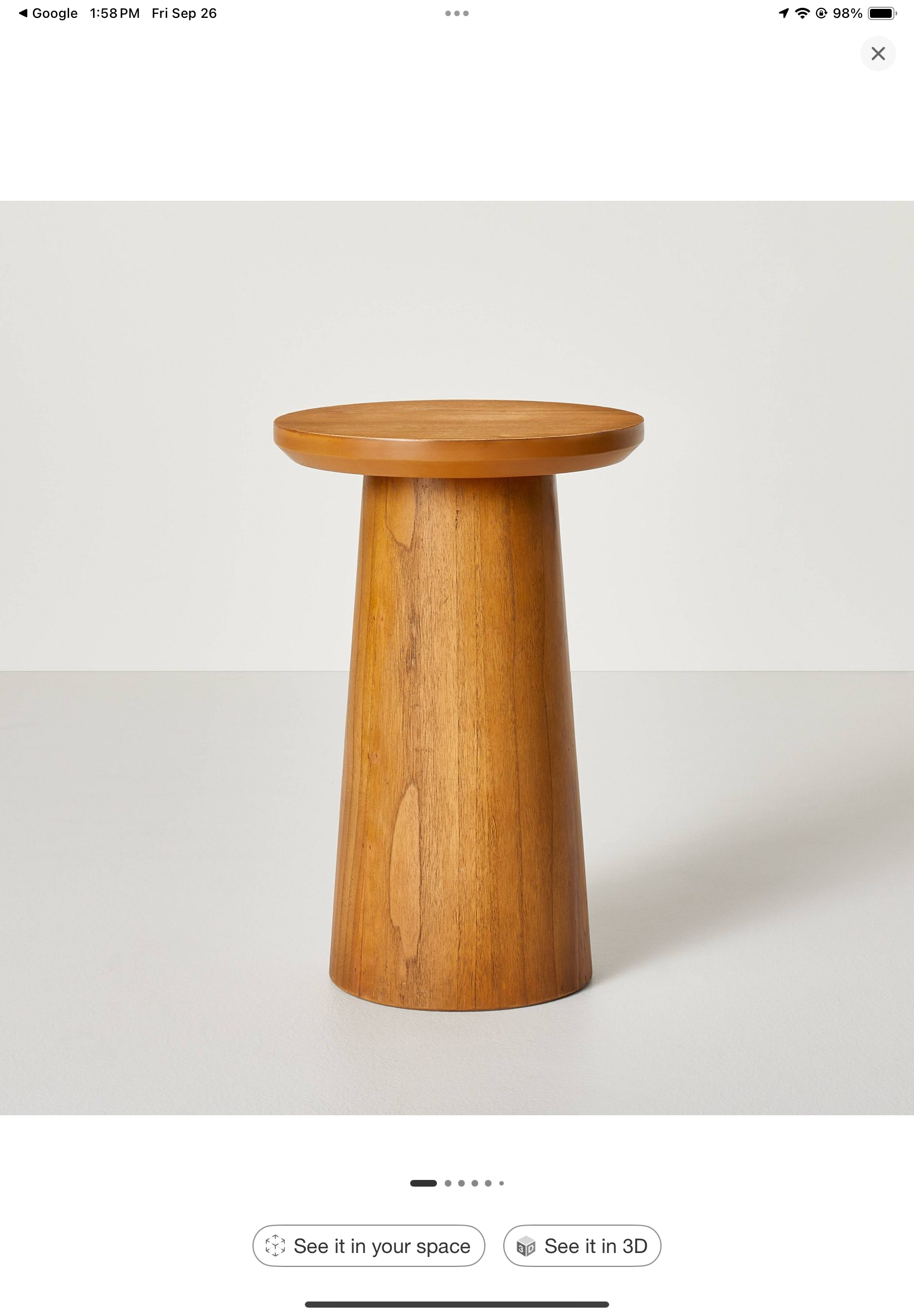 Hearth and Home - Wooden Round Pedestal Accent Drink Table - Aged Oak