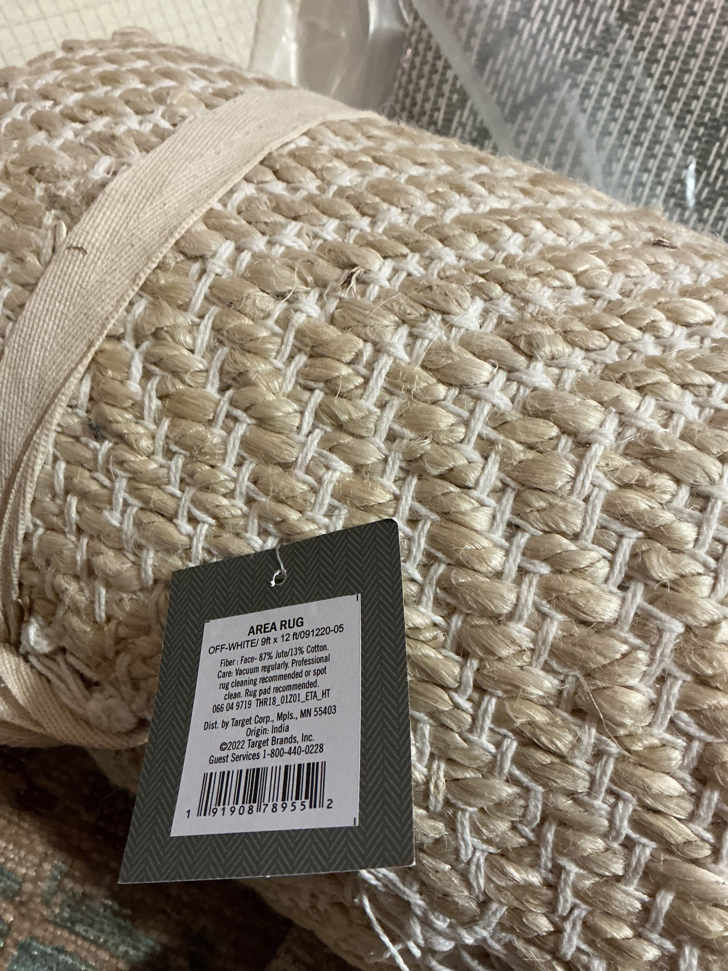 Threshold - 9'x12' Handloom Woven Area Rug Natural/Ivory