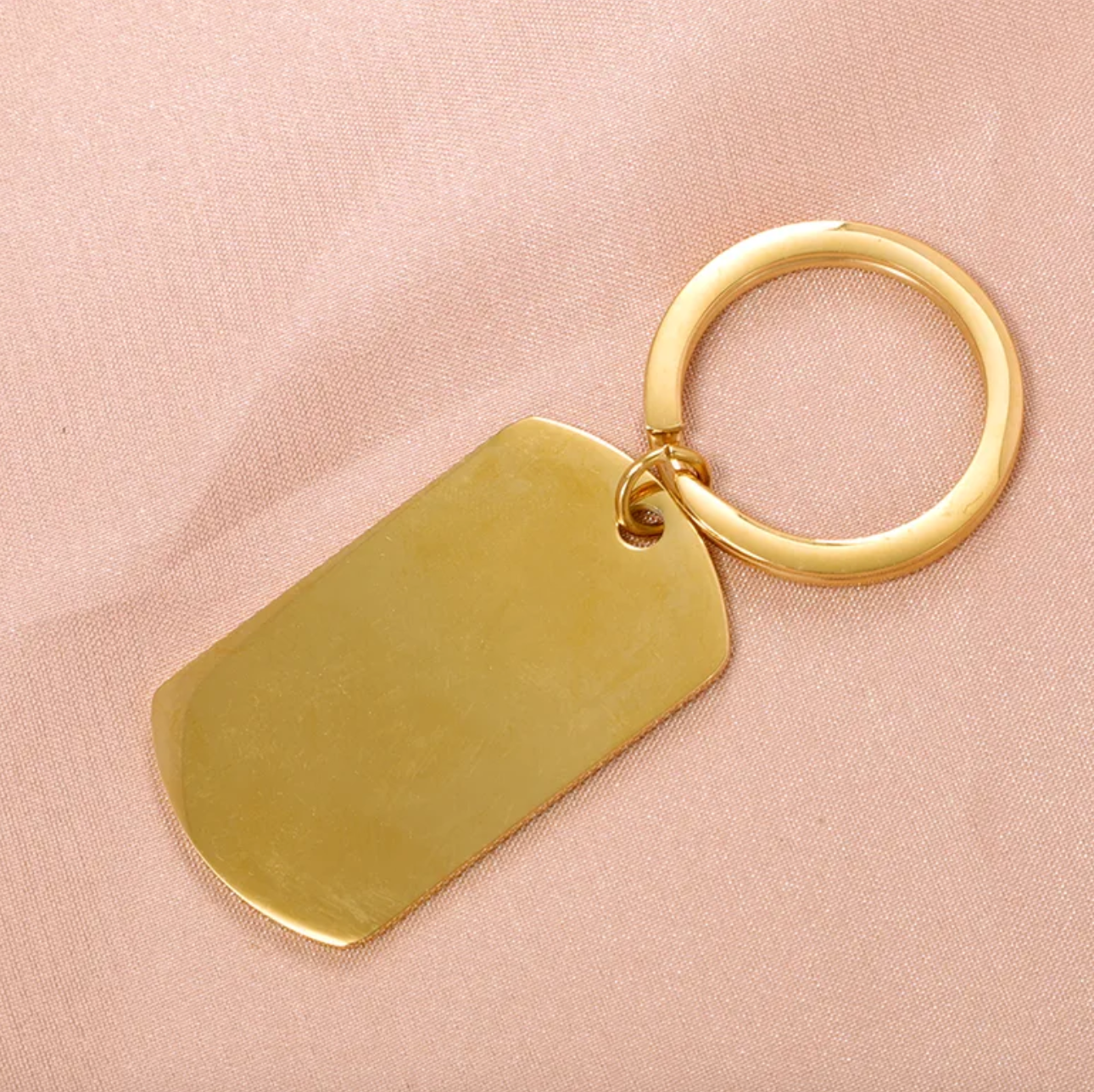 Llavero Rectángulo Dorado