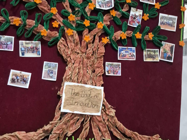 Handmade 'The Root of Innovation' Tree Wall Display Board