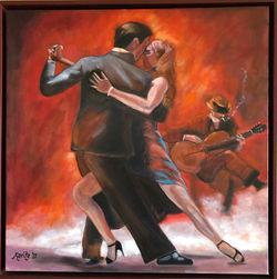 Replica of a Mark Spain painting - Tango Argentina II